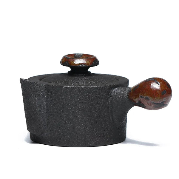 Black Rust Glaze Clay Teapot-ToShay.org