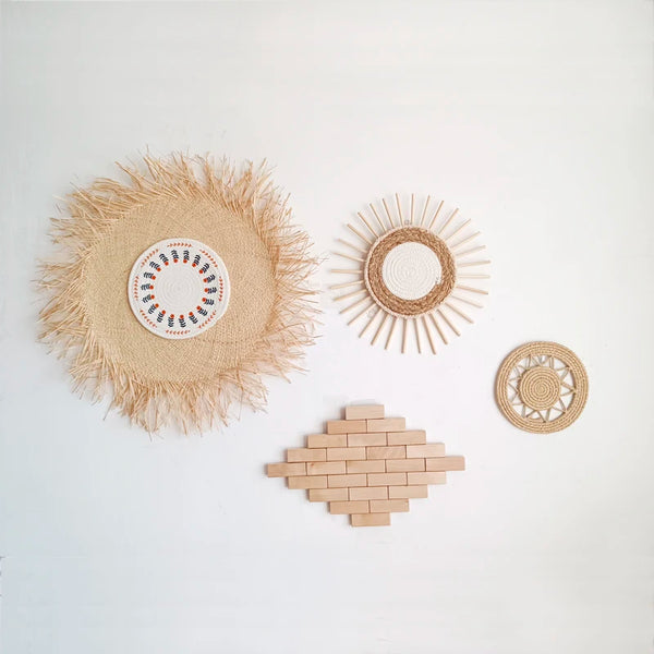 Straw Plate Wall Decor-ToShay.org