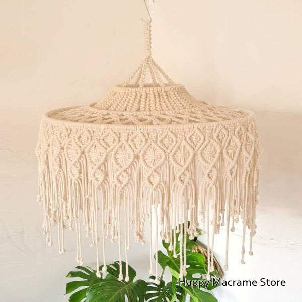 Macrame Lampshade-ToShay.org