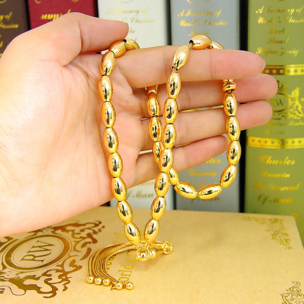 Yellow Gold Prayer Beads-ToShay.org