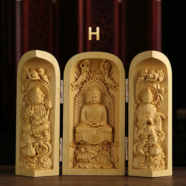 Wood Guanyin Buddha Box-ToShay.org