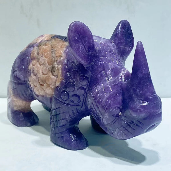 Purple Lepidolite Rhinoceros-ToShay.org