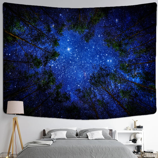 Forest Night Sky Tapestry-ToShay.org