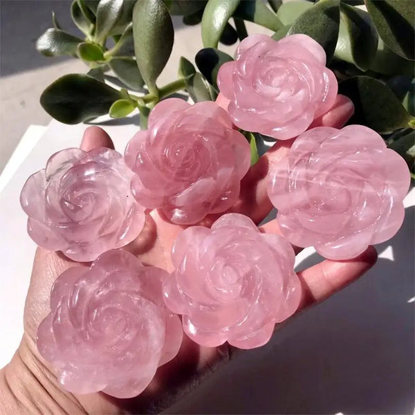 Pink Rose Quartz Flower-ToShay.org