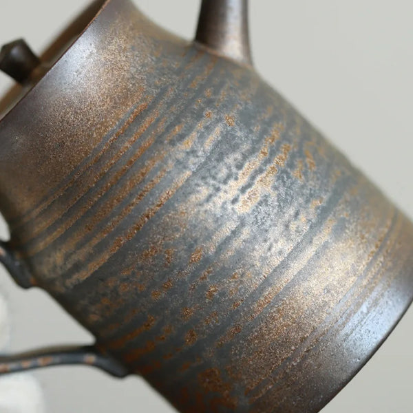 Rust Gilt Glaze Stoneware Tea Pot-ToShay.org