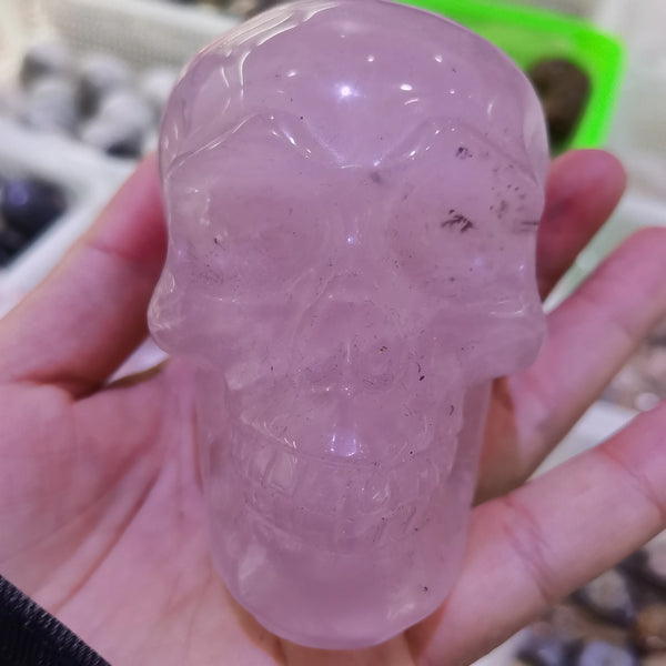 Pink Rose Quartz Skull-ToShay.org