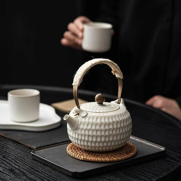 White Pottery Teapot-ToShay.org