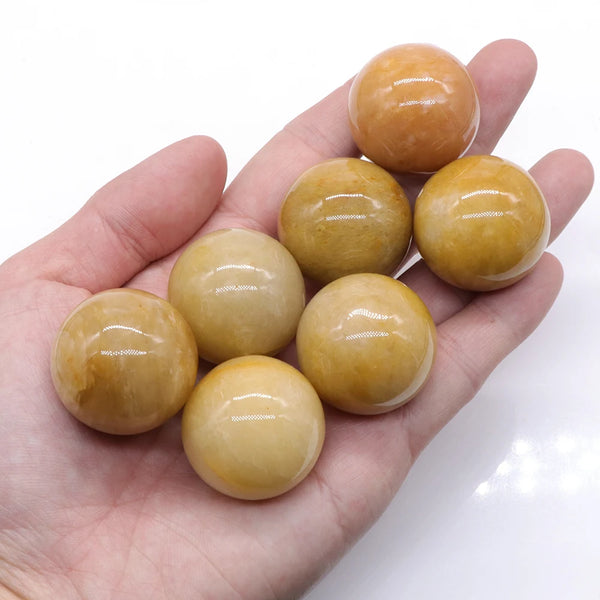 Yellow Jade Stone Balls-ToShay.org