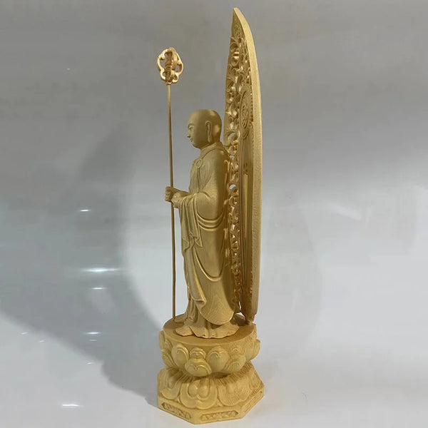 Wood Ksitigarbha Bodhisattva-ToShay.org