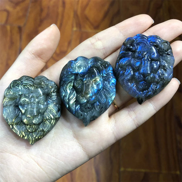 Blue Labradorite Lion Head-ToShay.org