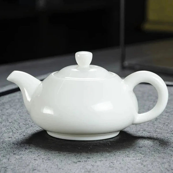 White Porcelain Teapot-ToShay.org