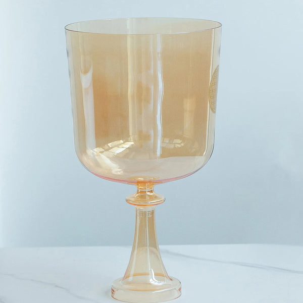 Yellow Gold Clear Crystal Chalice-ToShay.org