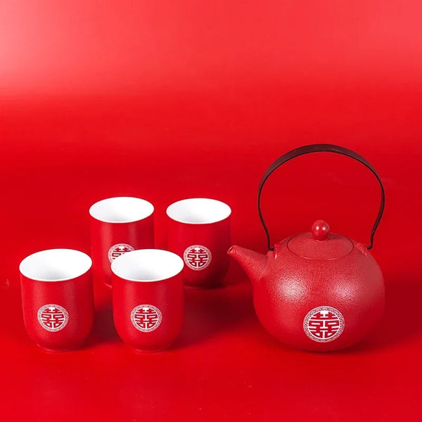 Red Ceramic Tea Sets-ToShay.org