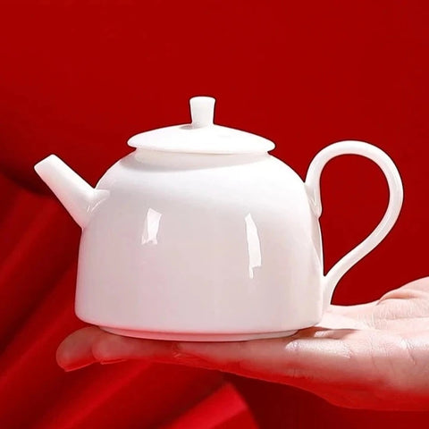 White Porcelain Teapot-ToShay.org