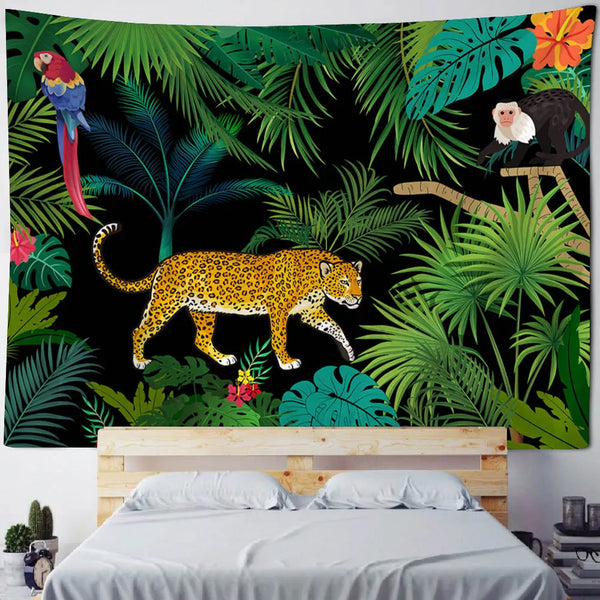 Tropical Plant Art Tapestry-ToShay.org