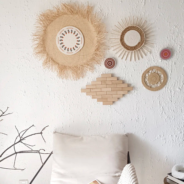 Straw Plate Wall Decor-ToShay.org