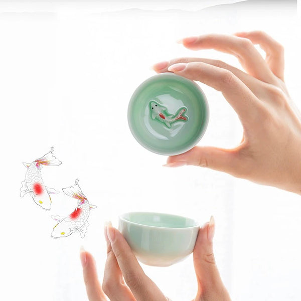 Goldfish Porcelain Tea Sets-ToShay.org