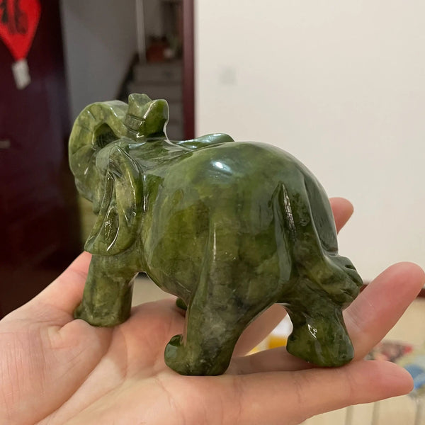 Green Jade Elephant Statue-ToShay.org