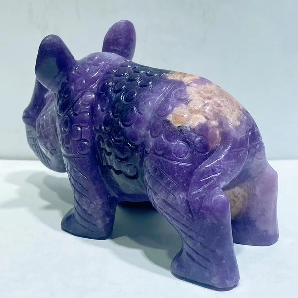 Purple Lepidolite Rhinoceros-ToShay.org