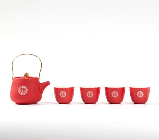 Red Ceramic Tea Sets-ToShay.org