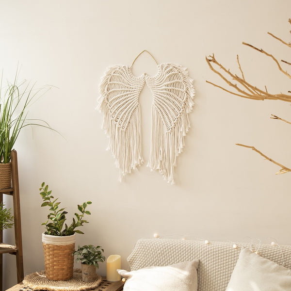 Angel Wings Macrame Wall Hanging-ToShay.org