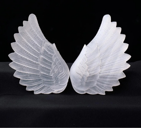 White Selenite Crystal Wings-ToShay.org