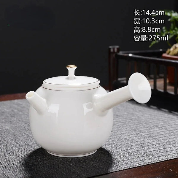 White Porcelain Tea Pot-ToShay.org