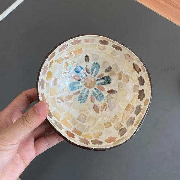 Shell Inlaid Coconut Bowl-ToShay.org