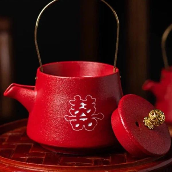 Red Ceramic Tea Sets-ToShay.org