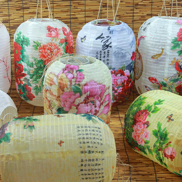 Flower Print Cloth Lantern-ToShay.org