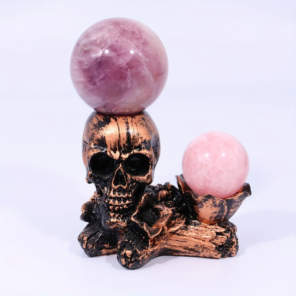 Skull Flower Crystal Ball Stand-ToShay.org