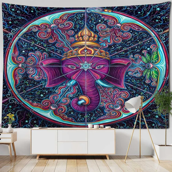 Elephant Mandala Art Tapestry-ToShay.org