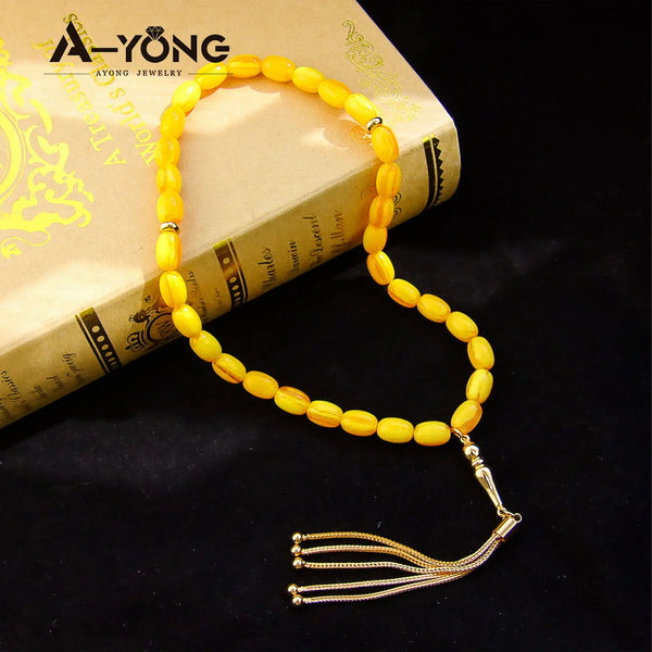 Yellow Gold Prayer Beads-ToShay.org