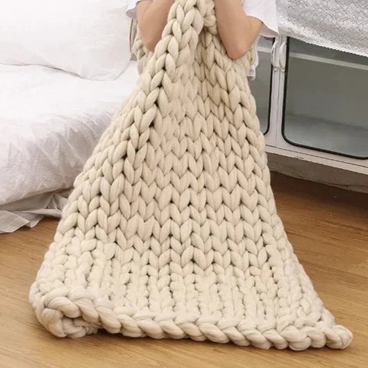 Knitted Throw Blanket-ToShay.org