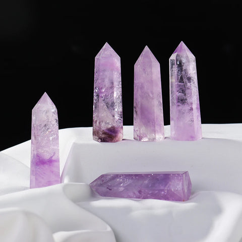 Purple Amethyst Hexagonal Point-ToShay.org