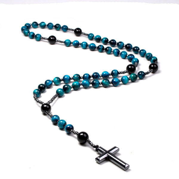 Blue Tiger Eye Rosary-ToShay.org