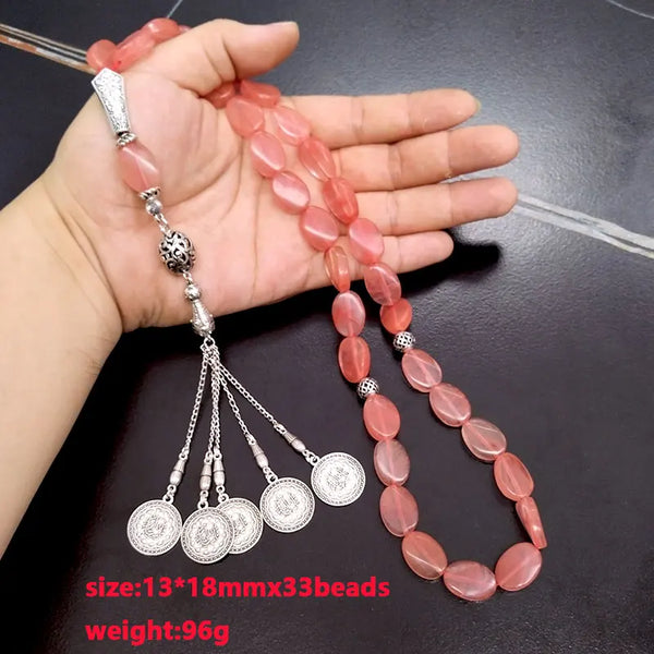 Red Watermelon Crystal Prayer Beads-ToShay.org