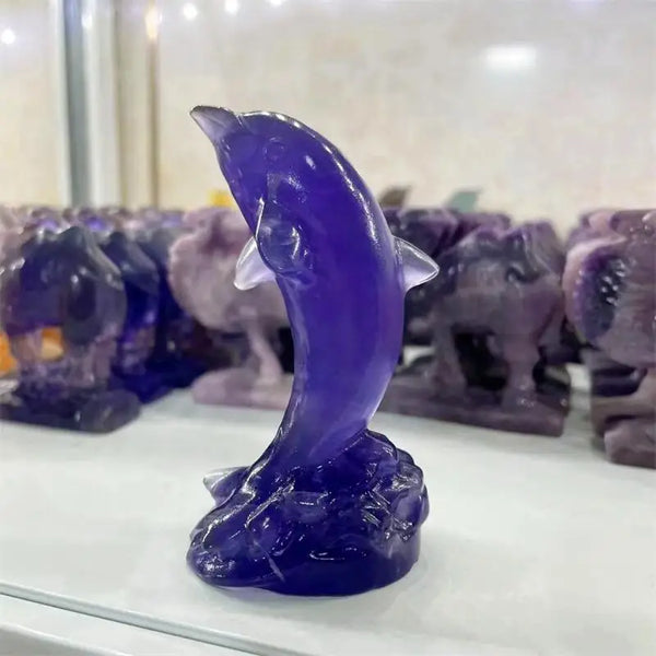 Purple Fluorite Dolphin-ToShay.org