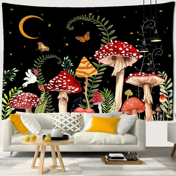 Mushroom Forest Tapestry-ToShay.org