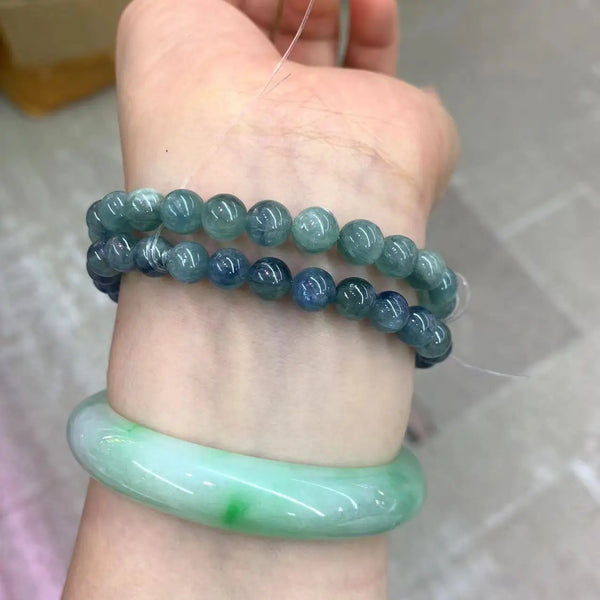 Blue Kyanite Bead Bracelet-ToShay.org