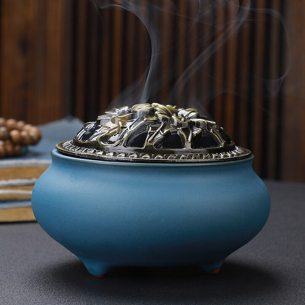 Glazed Celadon Incense Burner-ToShay.org