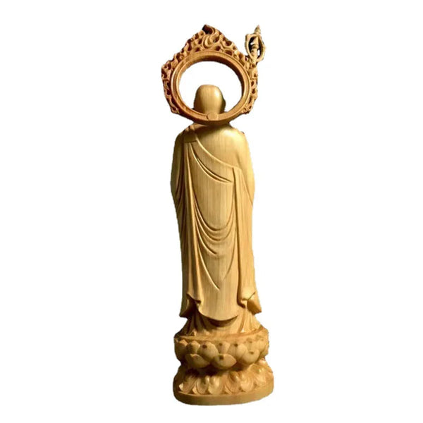 Wood Ksitigarbha Statue-ToShay.org