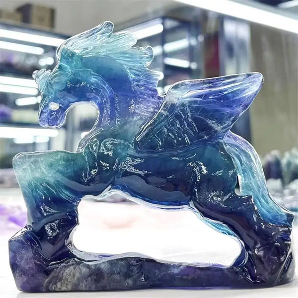 Purple Rainbow Fluorite Unicorn-ToShay.org