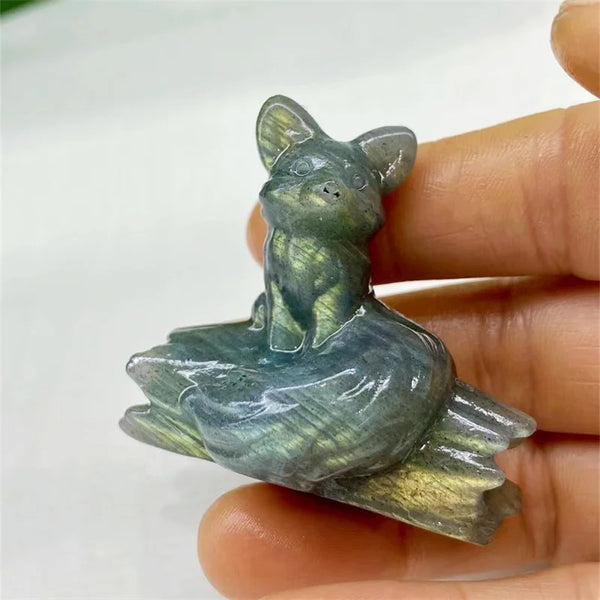 Blue Labradorite Fox-ToShay.org