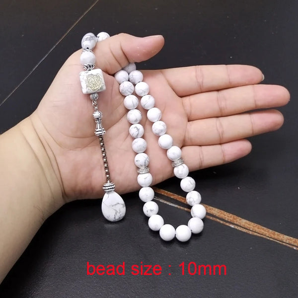 White Turquoise Prayer Beads-ToShay.org