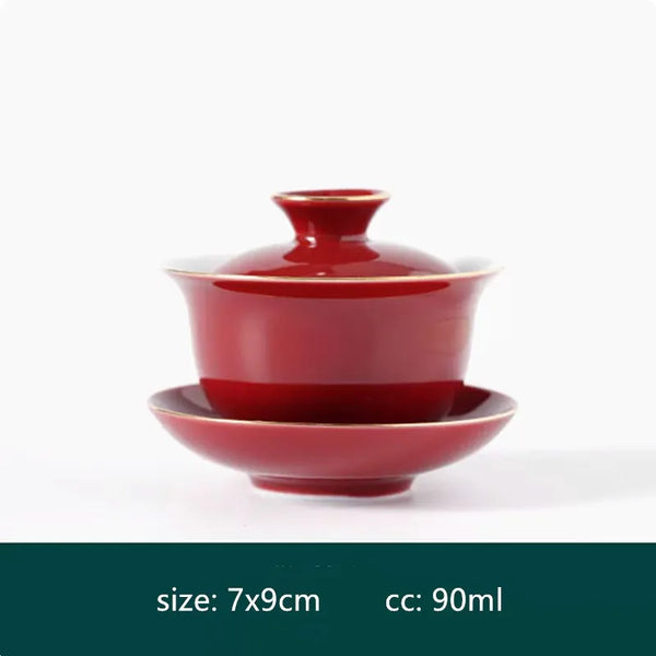 Red Ceramic Tea Sets-ToShay.org