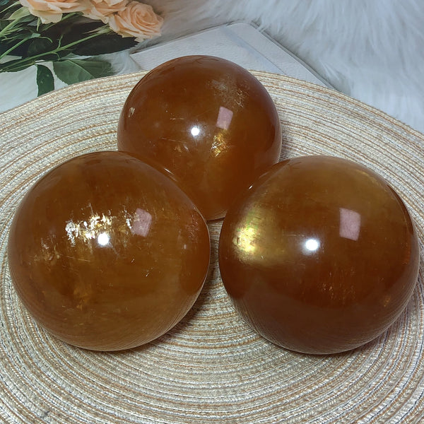 Yellow Honey Calcite Ball-ToShay.org