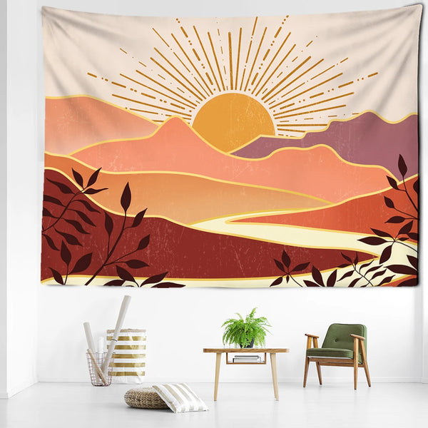 Mountain Sunrise Art Tapestry-ToShay.org