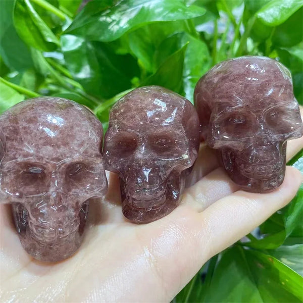 Red Strawberry Quartz Skull-ToShay.org