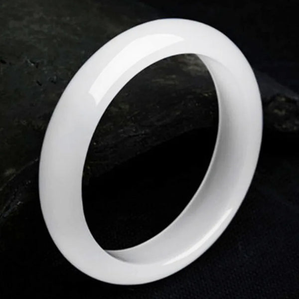 White Agate Bangle-ToShay.org